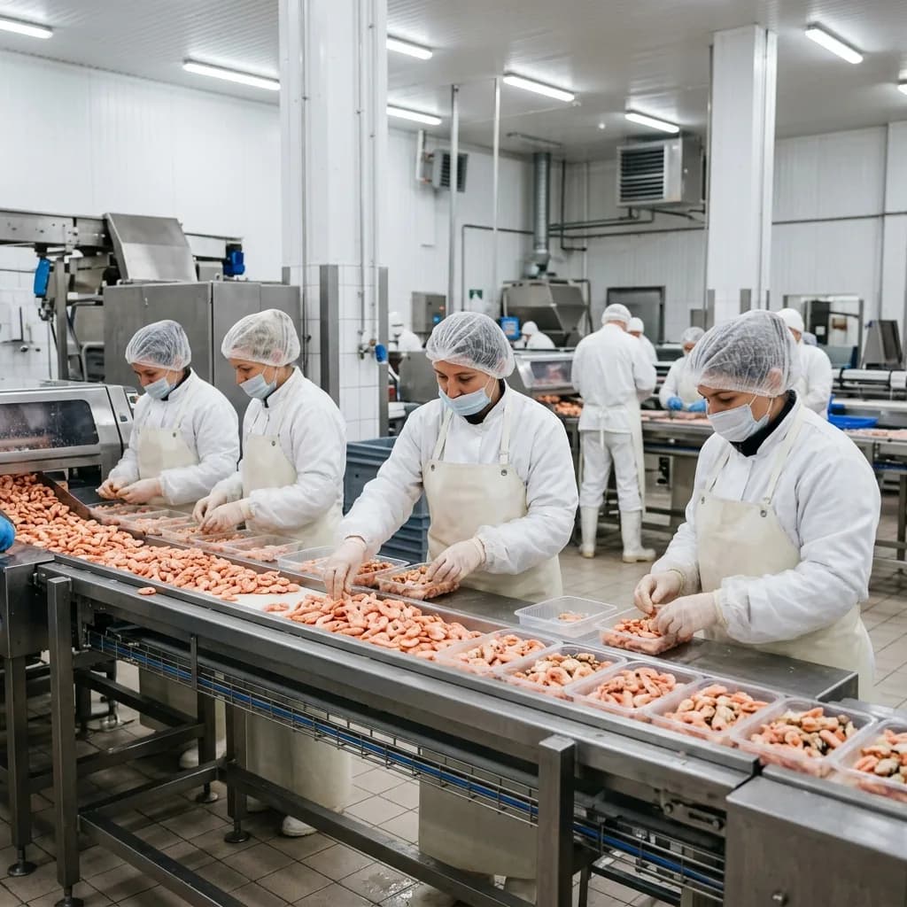 Упаковка креветок та морепродуктів Marine Foods (Plungė)